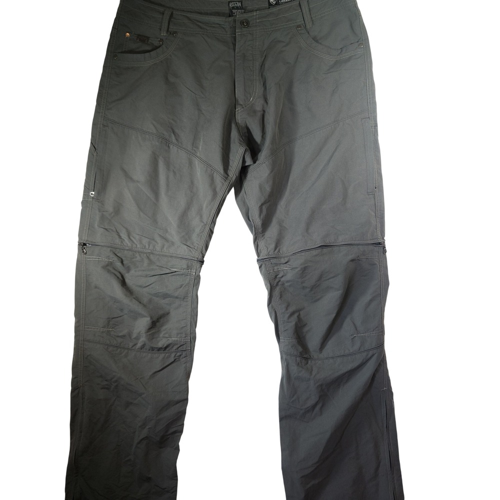 Kuhl Liberator Stealth Convertible Hiking Pants Mens 40 Gray Zip Off Cargo